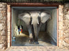 garage poster motif MOVING ELEPHANT
