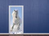 door billboard motif WHITE HORSE IN SNOW