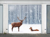 garage poster motif WINTER FOREST DEER