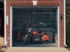 garage poster motif ROTES MOTORRAD