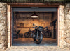 garage poster motif SCHWARZES MOTORRAD