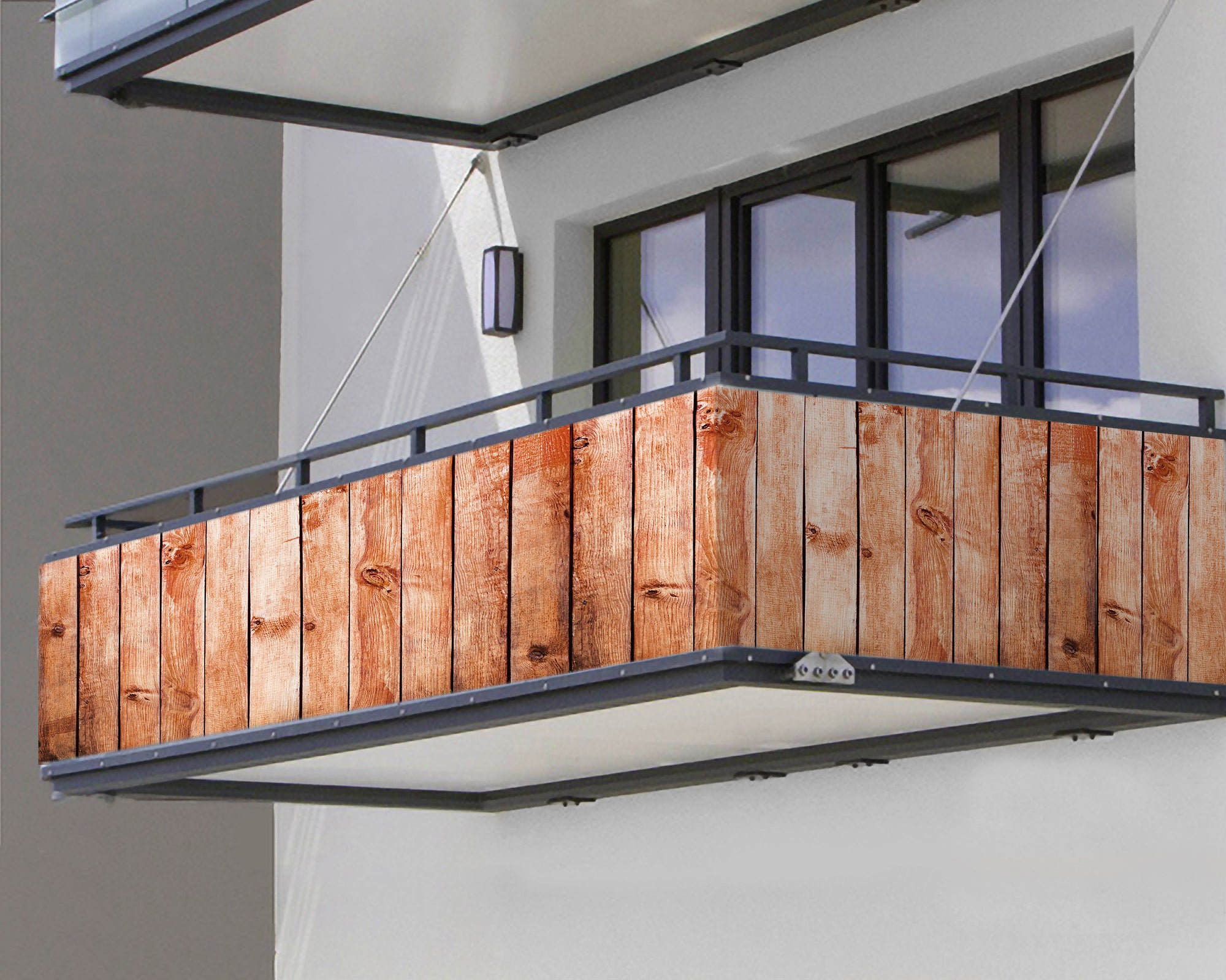 balcony banner motif WOOD FENCE – StyleYourGarage