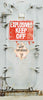 door billboard motif KEEP OFF