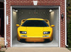 garage poster motif YELLOW SPORTS CAR
